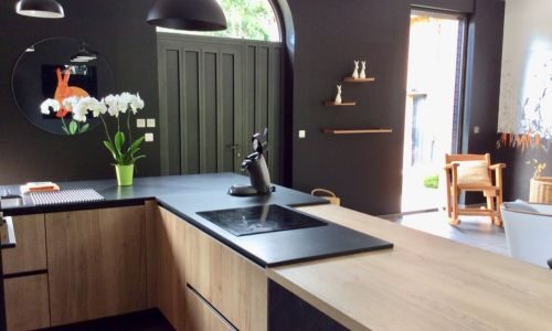 cuisine design de la ferme de sorval dans les hauts de France