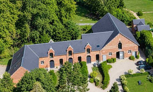 photo aérienne de la Ferme de Sorval